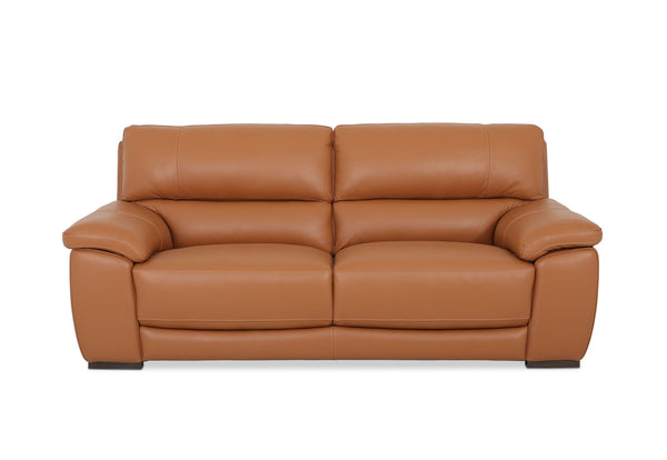 WILCOT LEATHER 2.5 SEATER SOFA 	TAN
