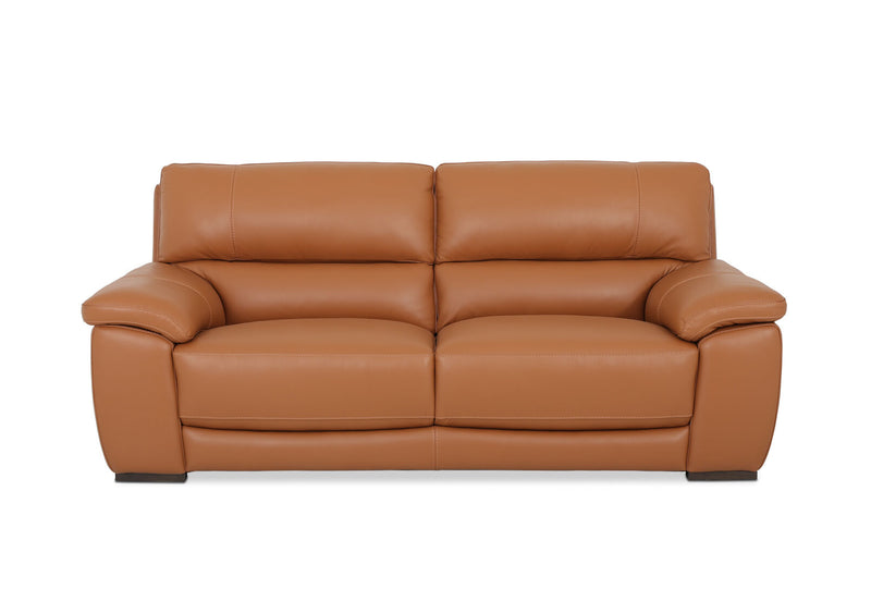 WILCOT LEATHER 2.5 SEATER SOFA 	TAN