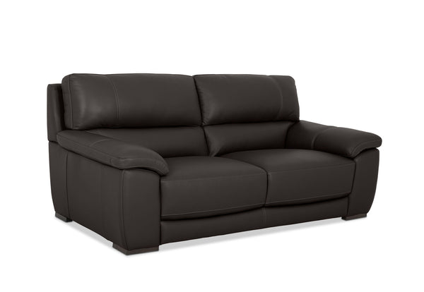 WILCOT LEATHER 2.5 SEATER SOFA 	CHOCOLATE