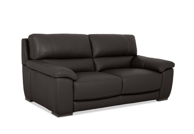 WILCOT LEATHER 2.5 SEATER SOFA 	CHOCOLATE