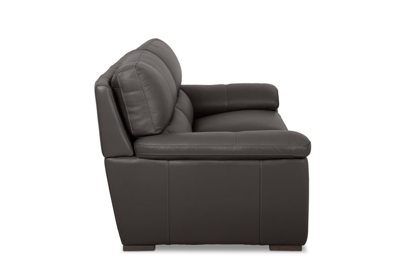 WILCOT LEATHER 2.5 SEATER SOFA 	CHOCOLATE