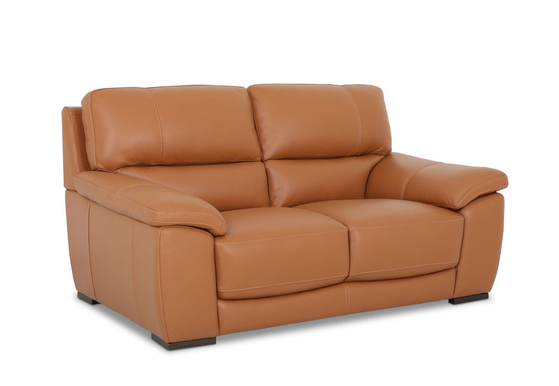 WILCOT LEATHER 2 SEATER SOFA 	TAN