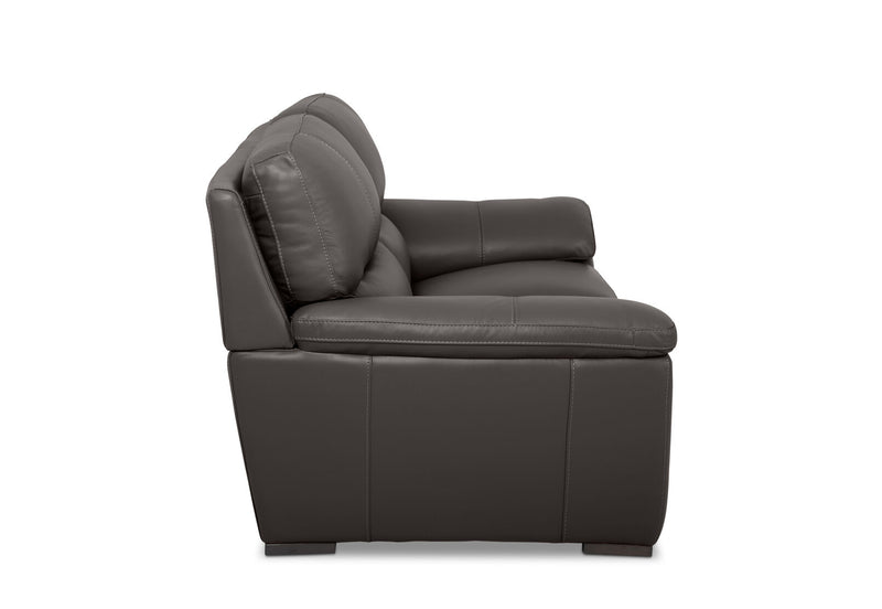 WILCOT LEATHER 2 SEATER SOFA 	CHOCOLATE