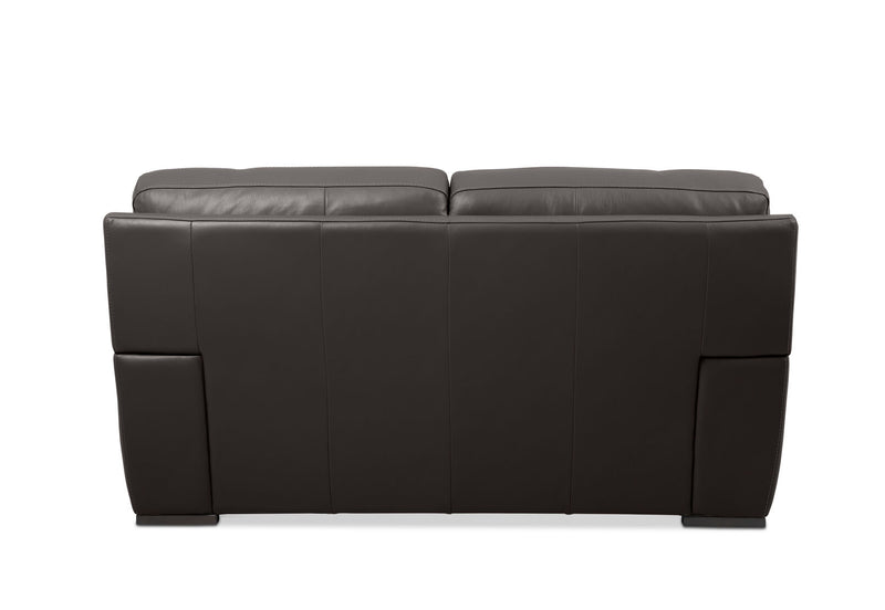 WILCOT LEATHER 2 SEATER SOFA 	CHOCOLATE