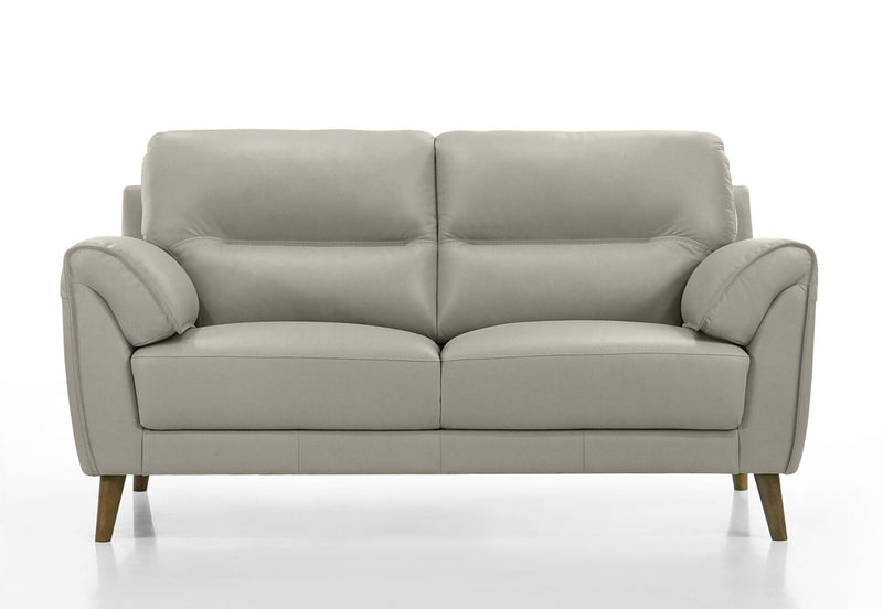 CARNABY LEATHER 2 Seater Sofa LIGHT GREYStyleContemporary