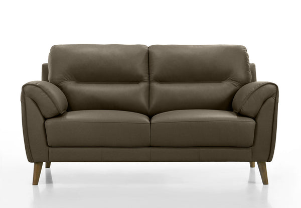 CARNABY LEATHER 2 Seater Sofa OLIVE GREENStyleContemporary