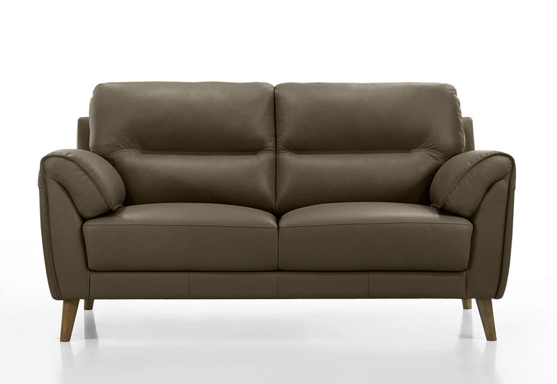 CARNABY LEATHER 2 Seater Sofa OLIVE GREENStyleContemporary