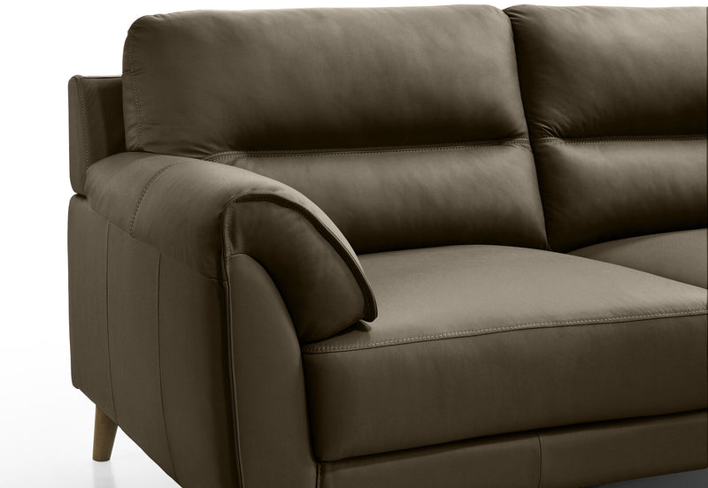 CARNABY LEATHER 2 SEATER SOFA 	OLIVE GREEN