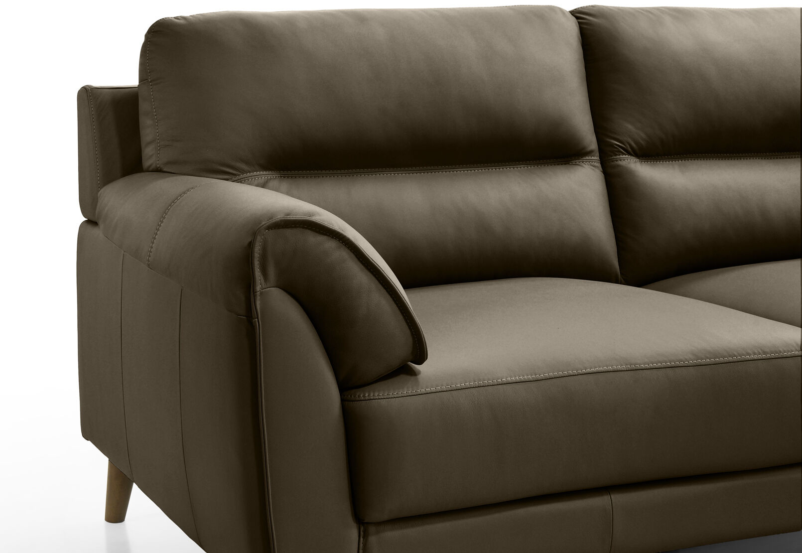 CARNABY LEATHER 2 Seater Sofa OLIVE GREEN