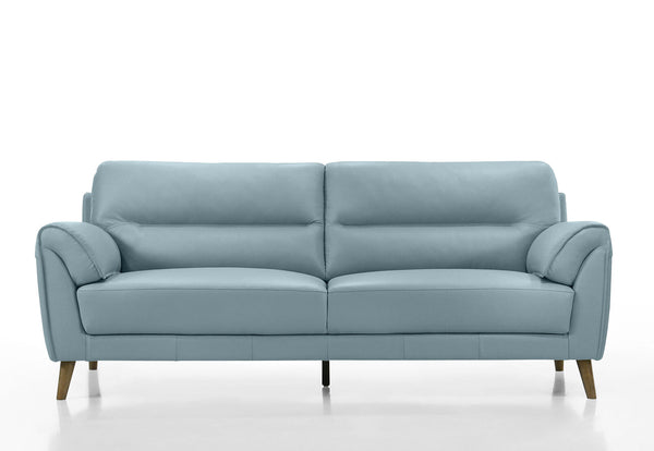 CARNABY LEATHER 3 SEATER SOFA 	BLUE