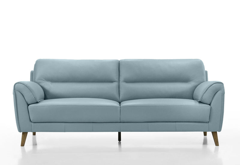 CARNABY LEATHER 3 SEATER SOFA 	BLUE