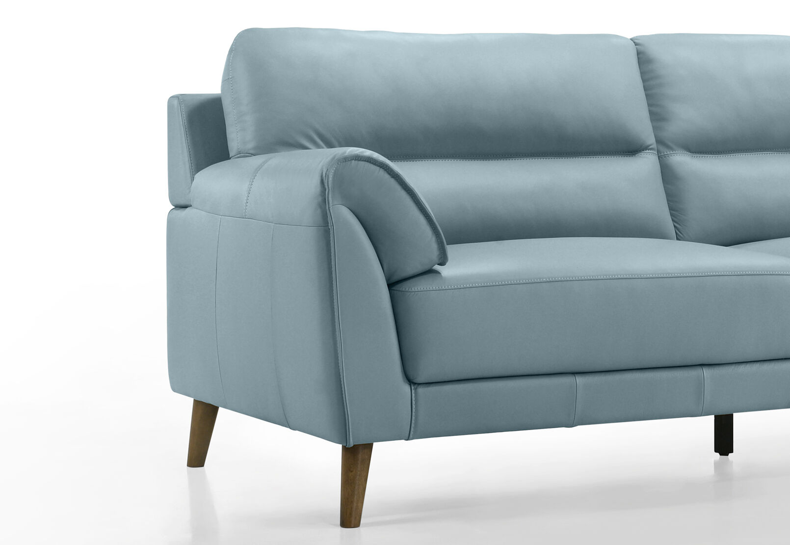CARNABY LEATHER 3 SEATER SOFA 	BLUE