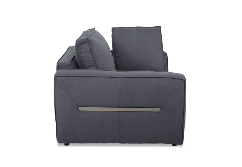 CIMIANO FABRIC 1.5 SEATER SOFA ACCENT CHAIR MIDNIGHT BLUE