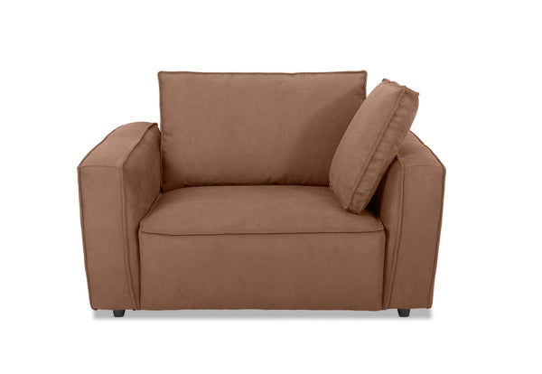 CIMIANO FABRIC 1.5 SEATER ACCENT CHAIR CHOCOLATE