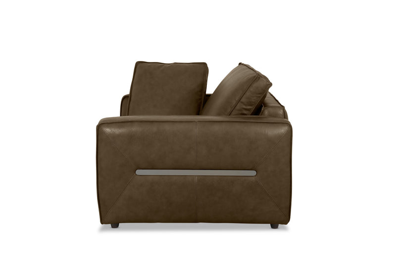 CIMIANO LEATHER 1.5 SEATER ACCENT CHAIR FOREST GREEN