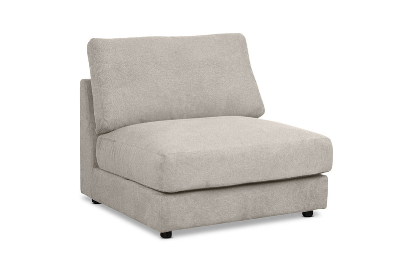 RAQUEL 2.0 FABRIC MODULAR ARMLESS CHAIR LIGHT GREY