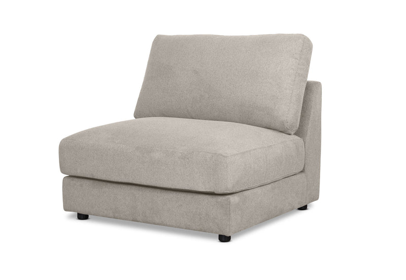 RAQUEL 2.0 FABRIC MODULAR ARMLESS CHAIR LIGHT GREY