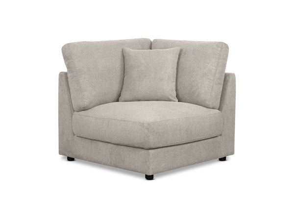 RAQUEL 2.0 FABRIC MODULAR CORNER WEDGE LIGHT GREY