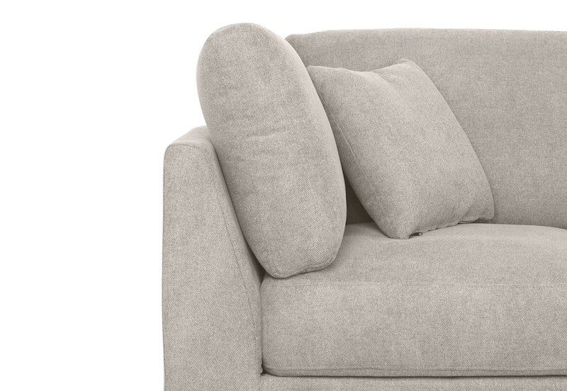 RAQUEL 2.0 FABRIC MODULAR CORNER WEDGE LIGHT GREY