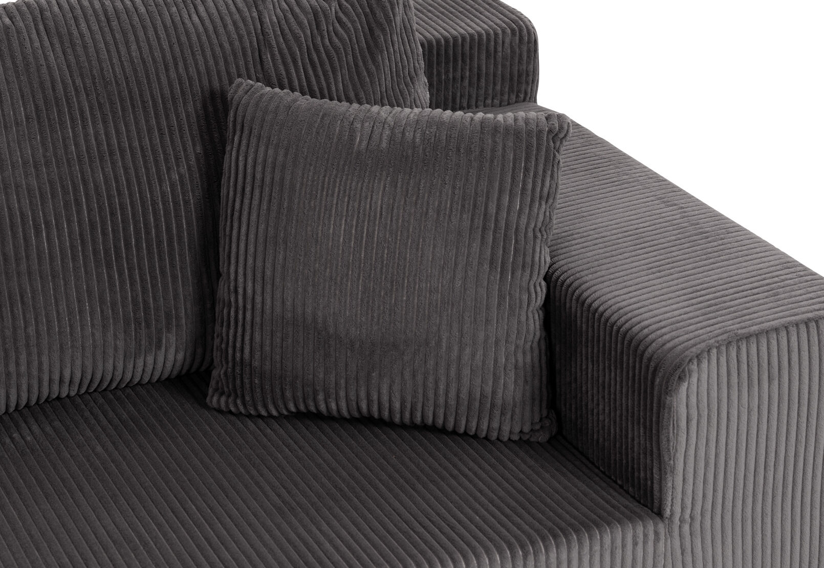 MORTON 3 SEAT SOFA WITH LHF CHAISE CHARCOAL