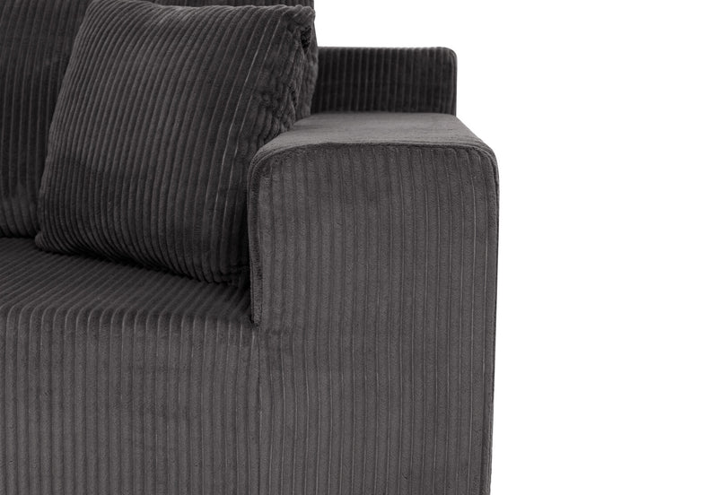 MORTON 3 SEAT SOFA WITH LHF CHAISE CHARCOAL