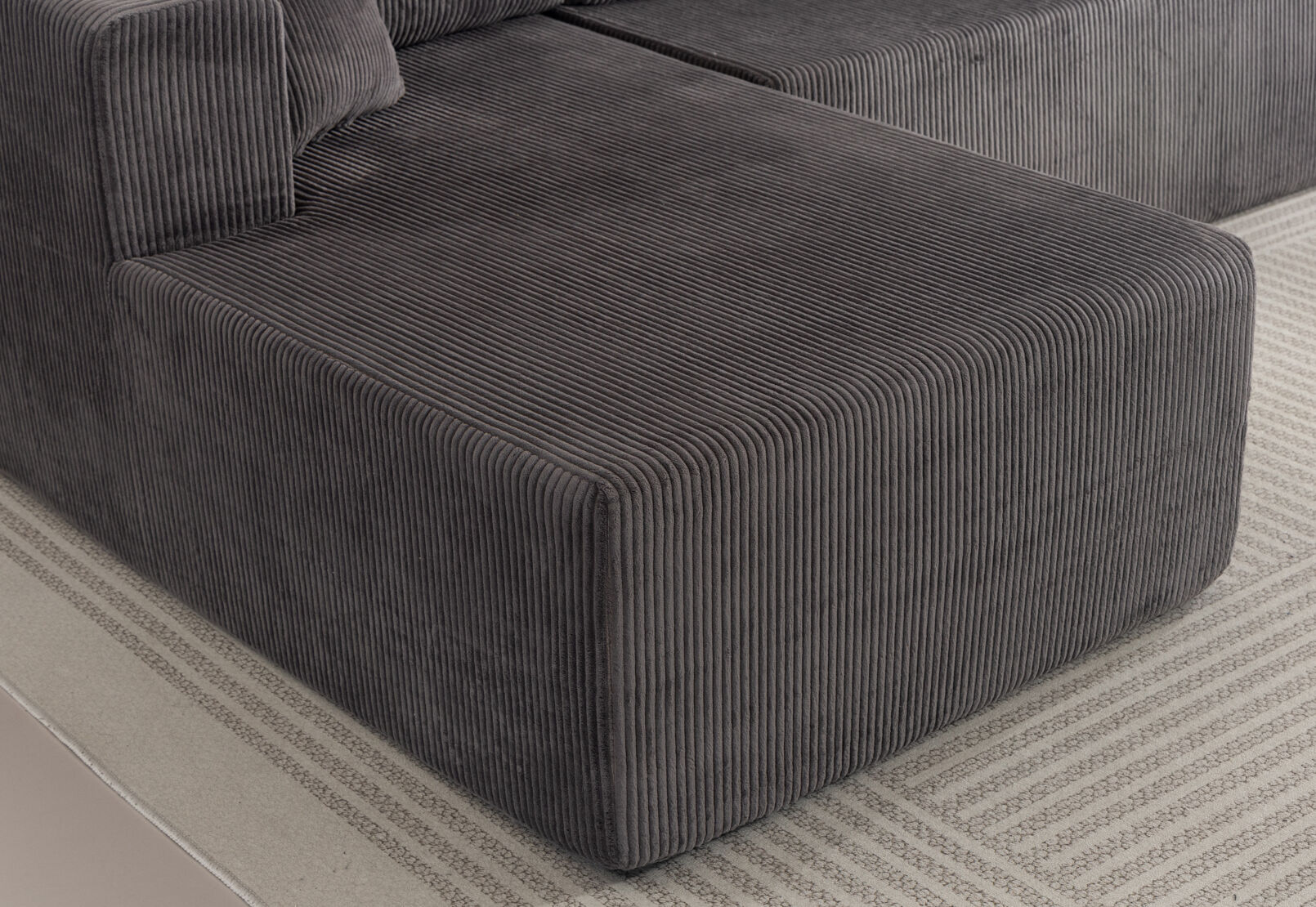 MORTON 3 SEAT SOFA WITH LHF CHAISE CHARCOAL