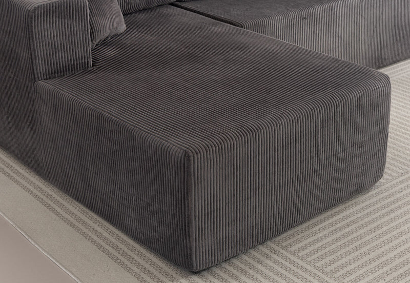 MORTON 3 SEAT SOFA WITH LHF CHAISE CHARCOAL