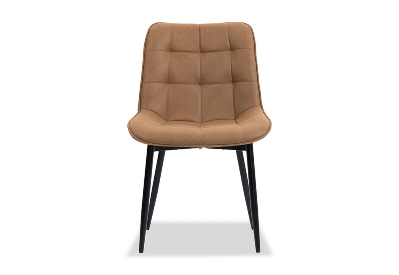 ARCADIAN SET OF 2 TAN DINING CHAIRS 	TAN