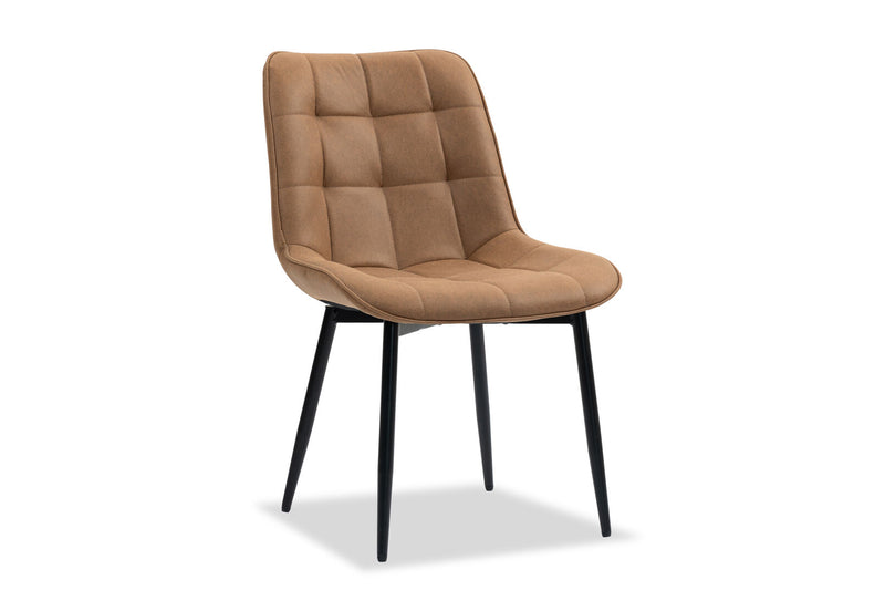 ARCADIAN SET OF 2 TAN DINING CHAIRS 	TAN