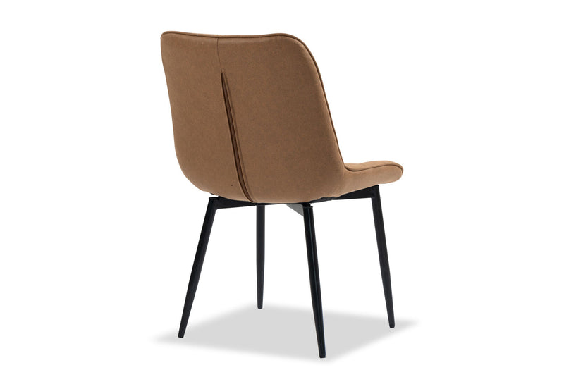 ARCADIAN SET OF 2 TAN DINING CHAIRS 	TAN