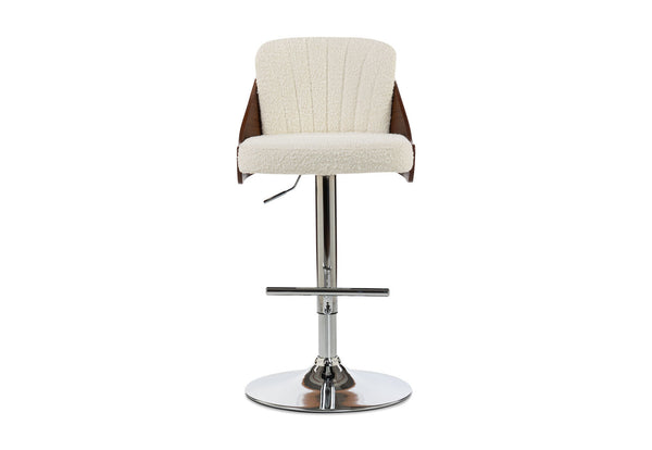 ELECTRA BAR STOOL WHITE/WALNUT