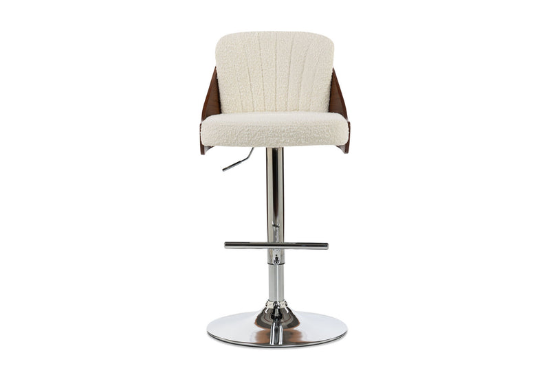ELECTRA BAR STOOL WHITE/WALNUT