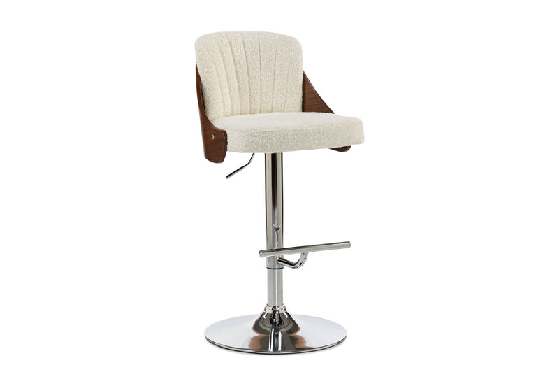 ELECTRA BAR STOOL WHITE/WALNUT