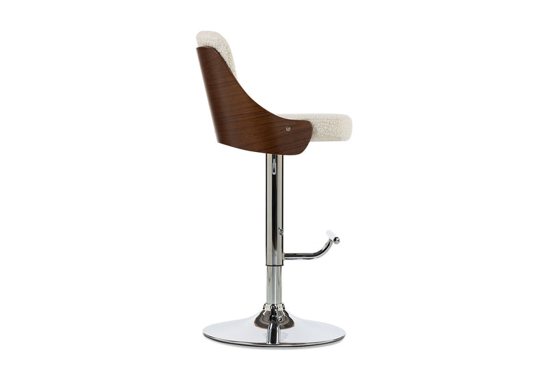 ELECTRA BAR STOOL WHITE/WALNUT