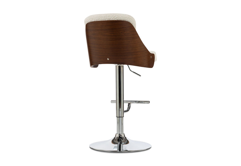 ELECTRA BAR STOOL WHITE/WALNUT