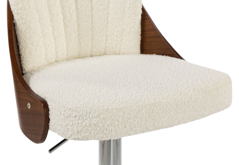 ELECTRA BAR STOOL WHITE/WALNUT