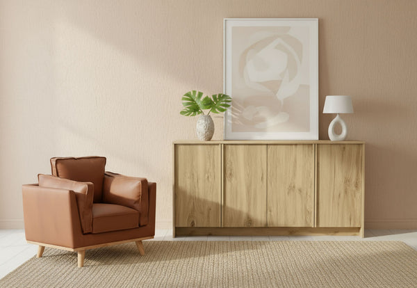 JAMESIA 4 DOOR BUFFET OAK