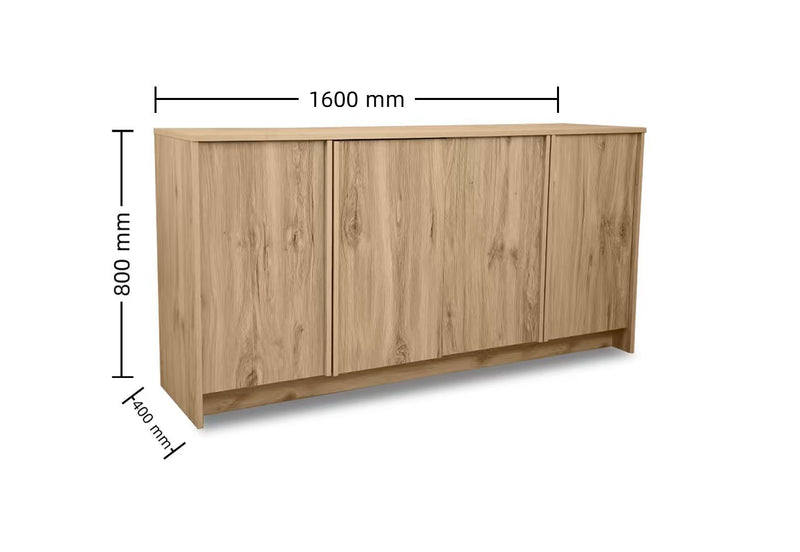 JAMESIA 4 DOOR BUFFET OAK