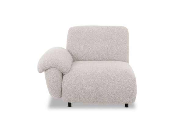 LAVINIA FABRIC LEFT-FACING ARM CHAIR NATURAL