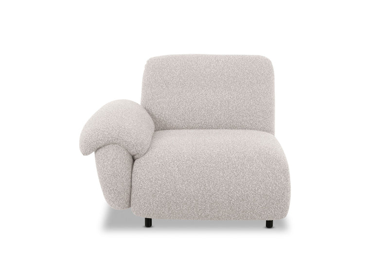 LAVINIA FABRIC LEFT-FACING ARM CHAIR NATURAL