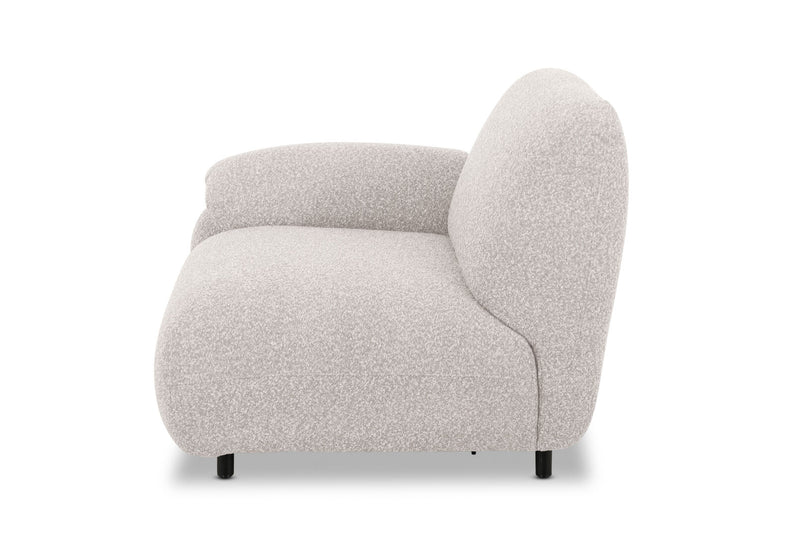 LAVINIA FABRIC LEFT-FACING ARM CHAIR NATURAL