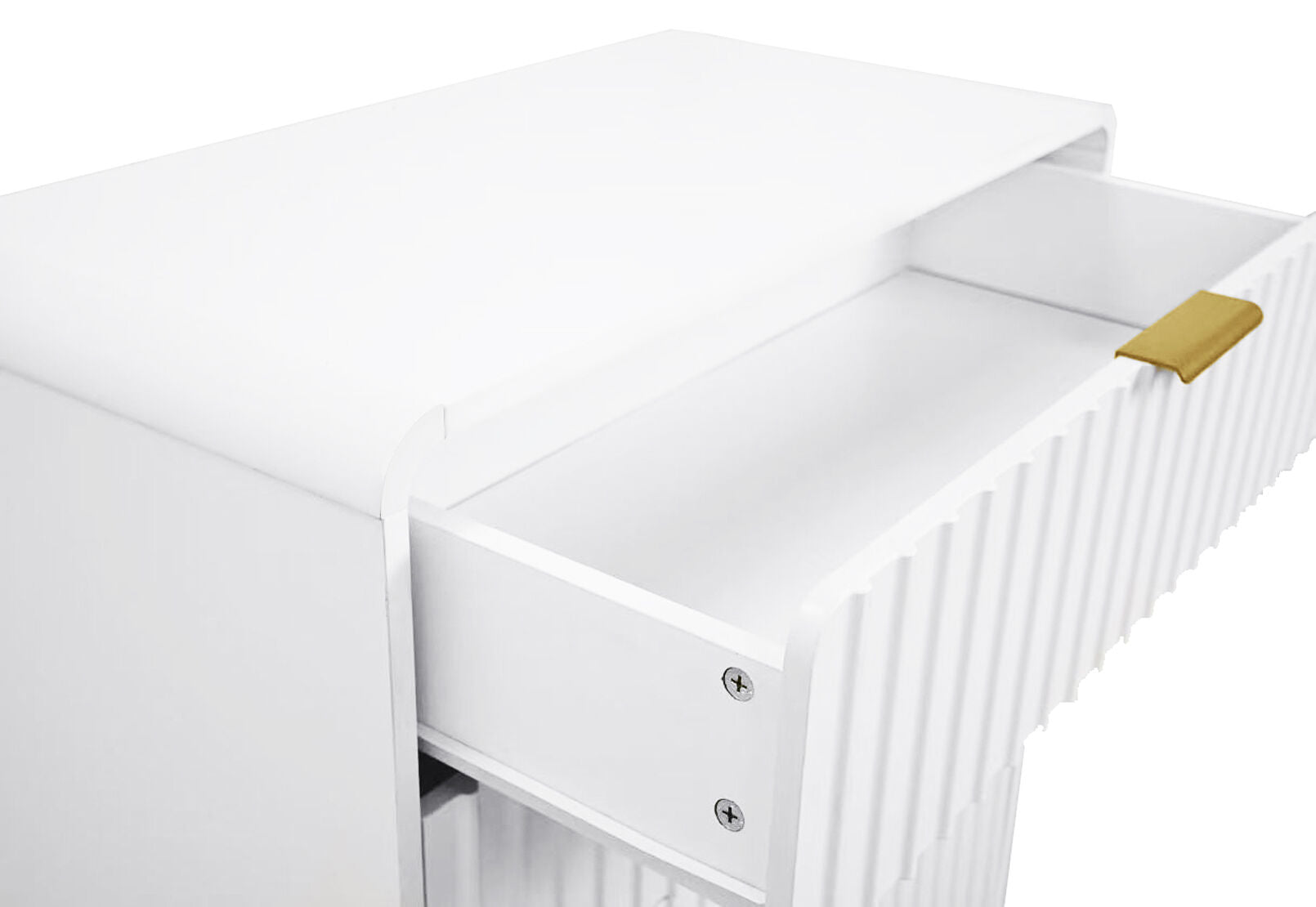 CARRARA 4 DRAWER TALL CHEST WHITE
