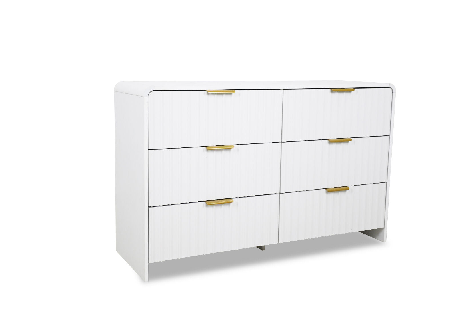 CARRARA 6 DRAWER DRESSER WHITE