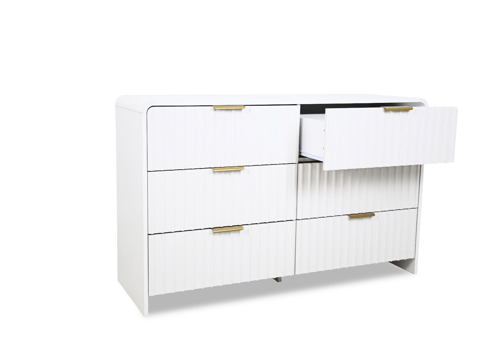 CARRARA 6 DRAWER DRESSER WHITE