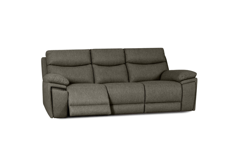 BRAVORA FABRIC 3 SEATER SOFA ELECTRIC RECLINER JADE