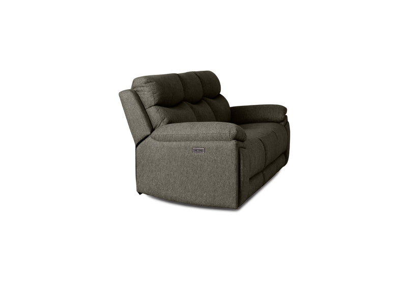 BRAVORA FABRIC 3 SEATER SOFA ELECTRIC RECLINER JADE