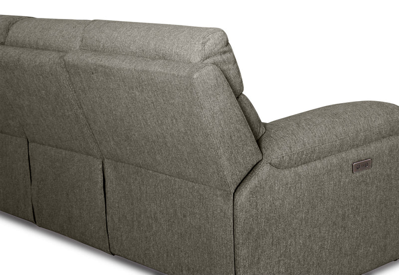 BRAVORA FABRIC 3 SEATER SOFA ELECTRIC RECLINER JADE