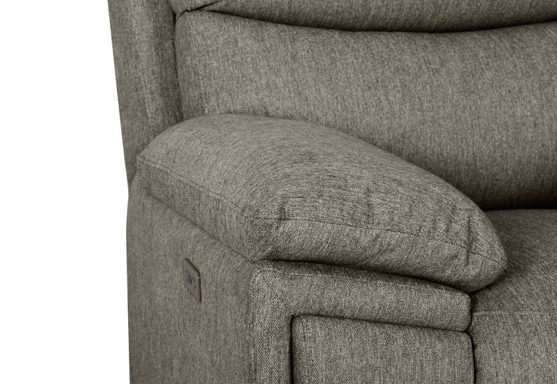 BRAVORA FABRIC 3 SEATER SOFA ELECTRIC RECLINER JADE