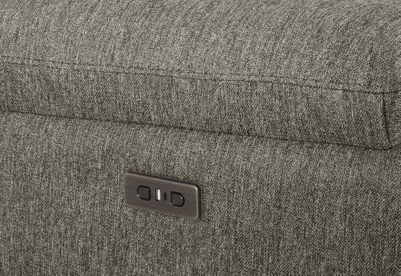 BRAVORA FABRIC 3 SEATER SOFA ELECTRIC RECLINER JADE