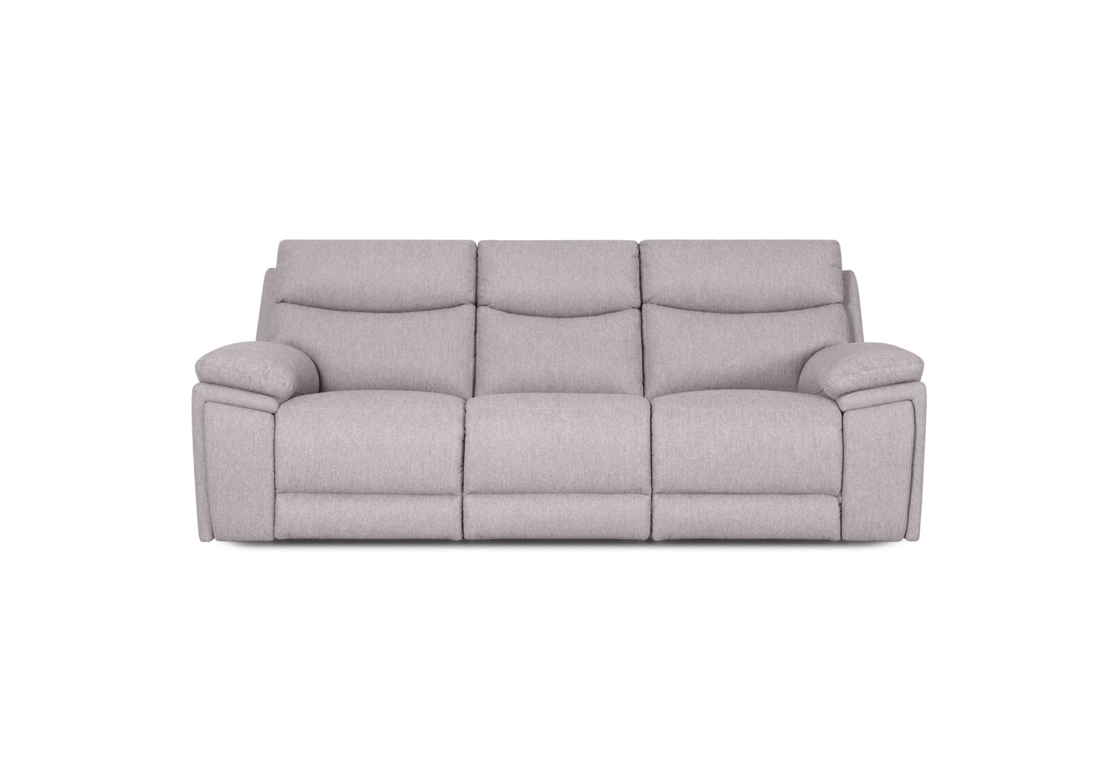 BRAVORA FABRIC 3 SEATER SOFA ELECTRIC RECLINER LIGHT GREY